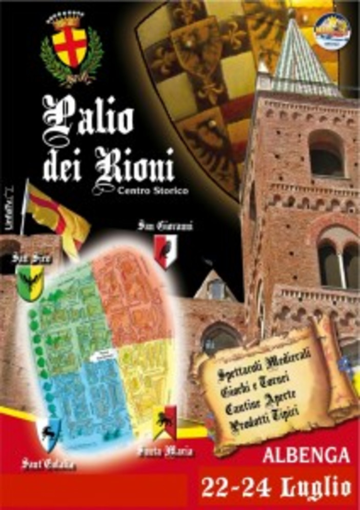 Torna il Palio dei Rioni ad Albenga Torna il Palio dei Rioni ad Albenga