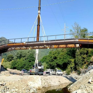 Savona, per Villa Noli al Santuario un ponte per poter tornare a lavorare dopo l'alluvione del 2021