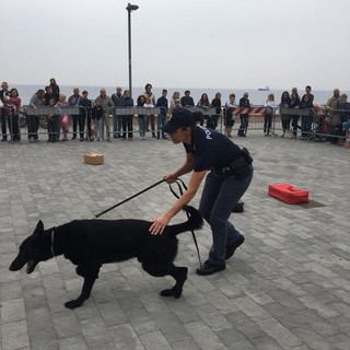 L'Unità Cinofila della Polizia presente all'evento “Savona a 6 zampe”