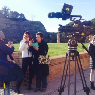 Savona, Paola Perego in set al Priamar ferma il corteo Tirreno Power