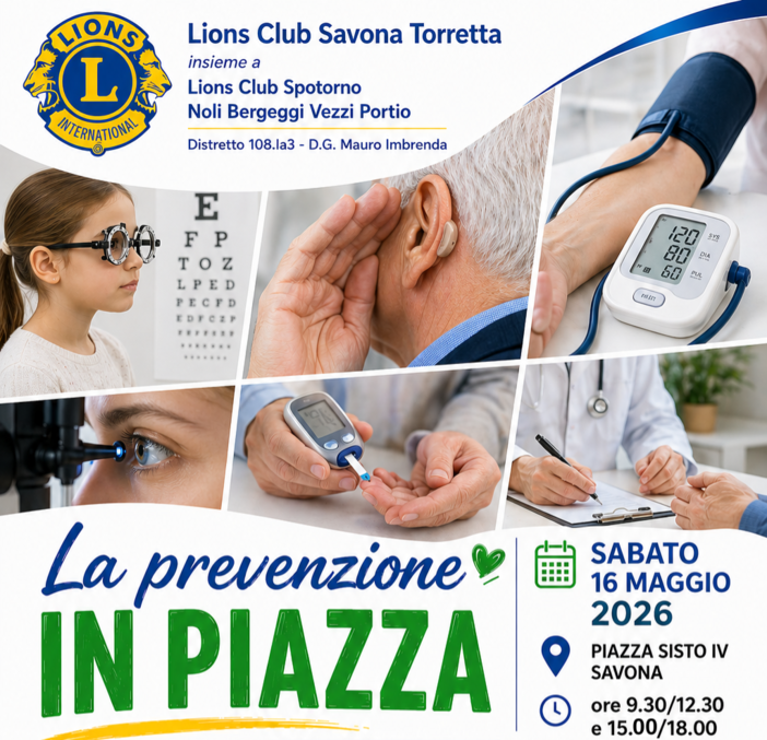 Savona, la prevenzione scende in Piazza Sisto IV: visite gratuite e screening per tutta la famiglia Savona, la prevenzione scende in Piazza Sisto IV: visite gratuite e screening per tutta la famiglia