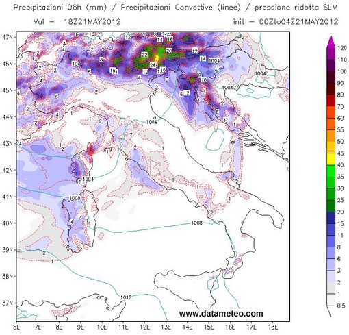 Precipitazioni previste nel pomeriggio sera di oggi lunedì 21 maggio Precipitazioni previste nel pomeriggio sera di oggi lunedì 21 maggio