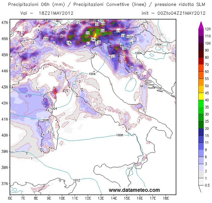 Precipitazioni previste nel pomeriggio sera di oggi lunedì 21 maggio Precipitazioni previste nel pomeriggio sera di oggi lunedì 21 maggio