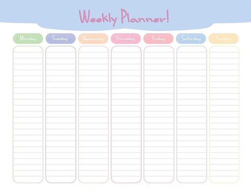 Planning settimanale, un aiuto per organizzare la propria settimana