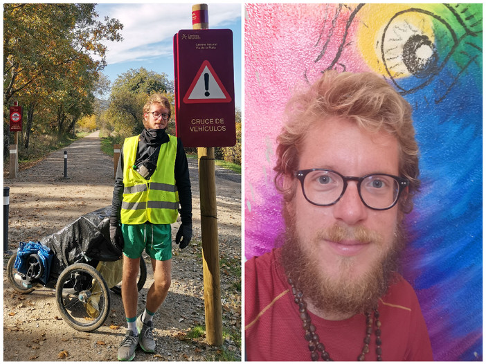 "PieRoad": Nicolò Guarrera ha concluso la prima parte del suo viaggio a piedi attorno al mondo