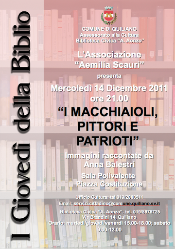 Quiliano: l’Associazione “Aemilia Scauri” presenta “I macchiaioli, pittori e patrioti”