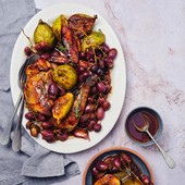 Pintade aux figues et aux raisins