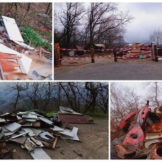 Calice, rifiuti nei boschi lungo la strada per Pian dei Corsi: volontari in azione per levarli