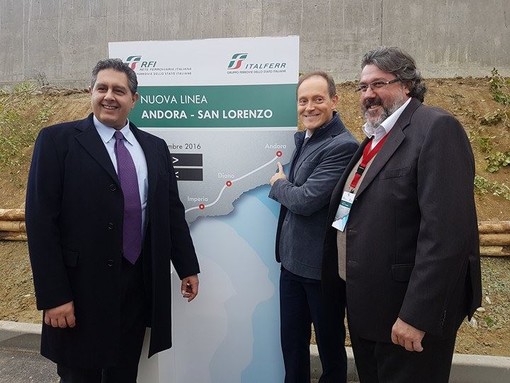 Inaugurato il raddoppio ferroviario Andora -San Lorenzo, parte il primo treno e lo sguardo è proiettato al futuro all'Andora-Finale Ligure