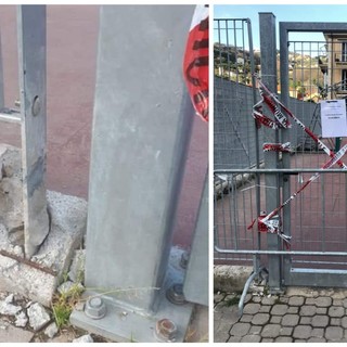 Finale, problemi alla recinzione, il "campetto rosso" di via Brunenghi chiuso per manutenzione