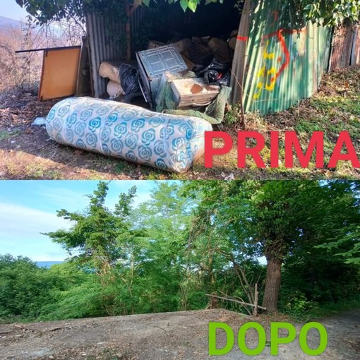 Ripulita discarica a cielo aperto in zona Costa del Prato, il comune di Altare: "Telecamere mobili per stanare gli incivili"
