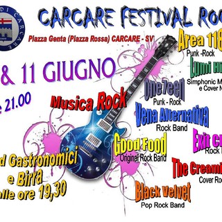 Carcare: al via la tre giorni del Festival Rock