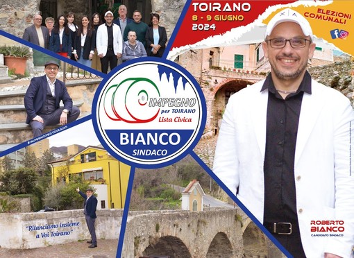 Elezioni '24: il candidato sindaco Roberto Bianco guida la lista "Impegno per Toirano"