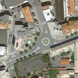 Albisola, pronta per essere installata la nuova rotatoria sperimentale in piazza Dante tra corso Mazzini e corso Ferrari