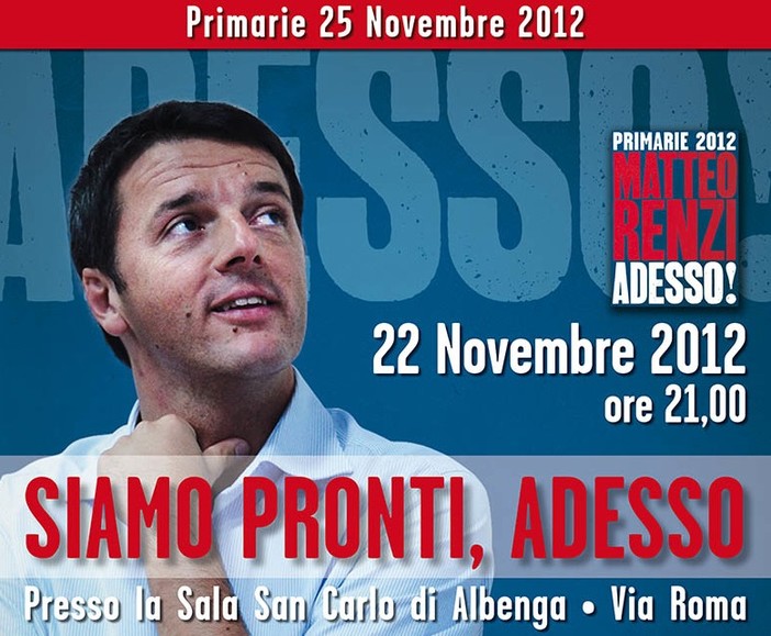 Ad Albenga una serata per Renzi Ad Albenga una serata per Renzi