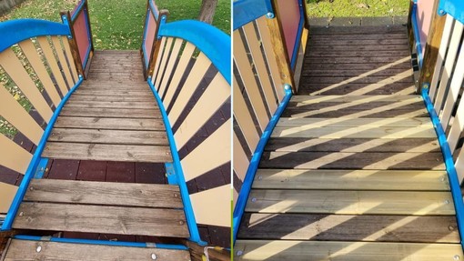 Albenga, il parco giochi Peter Pan verso il ripristino completo: continuano gli interventi di manutenzione Albenga, il parco giochi Peter Pan verso il ripristino completo: continuano gli interventi di manutenzione