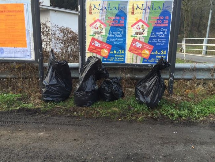 Cairo Montenotte, rifiuti abbandonati a bordo strada in via Romana Cairo Montenotte, rifiuti abbandonati a bordo strada in via Romana