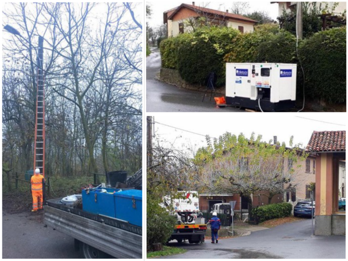 Roccavignale, i tecnici dell'Enel al lavoro per realizzare una nuova linea provvisoria Roccavignale, i tecnici dell'Enel al lavoro per realizzare una nuova linea provvisoria