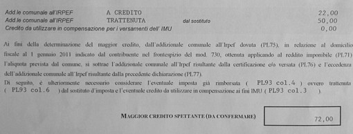 La lettera dell' Agenzia delle Entrate