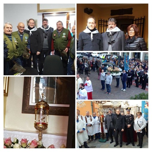 Andora, ieri è arrivata in città una reliquia di Santa Rita, tanti fedeli presenti insieme al sindaco