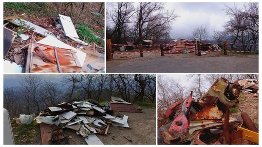 Calice, rifiuti nei boschi lungo la strada per Pian dei Corsi: volontari in azione per levarli