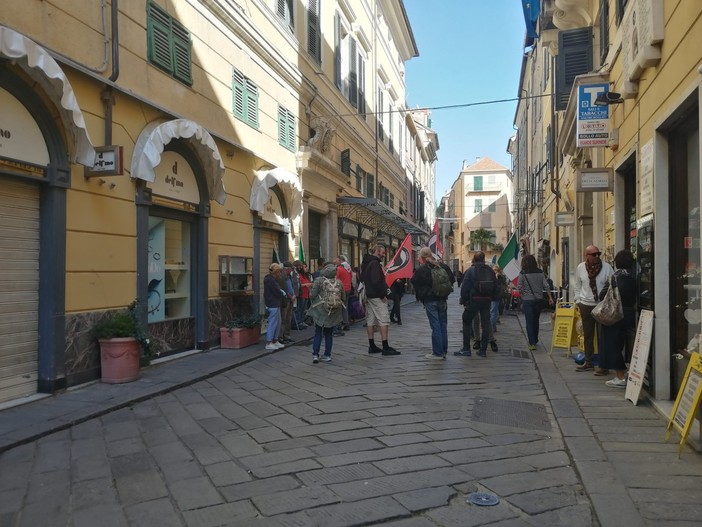 Il sit-in del 2021 quando si votò la revoca della cittadinanza onoraria a Benito Mussolini