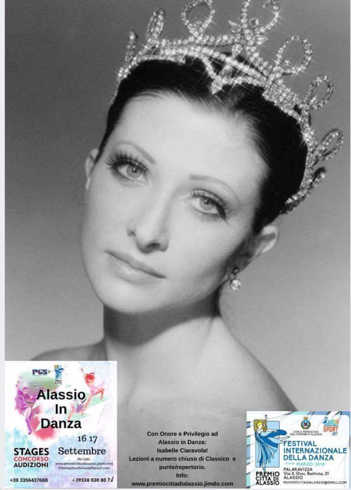 Isabelle Ciaravola ballerina internazionale protagonista per la kermesse di danza ad Alassio