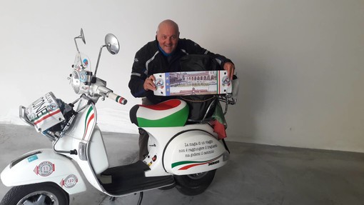 In Vespa fino ad Auschwitz: la grande avventura del cerialese Roberto Stucchi