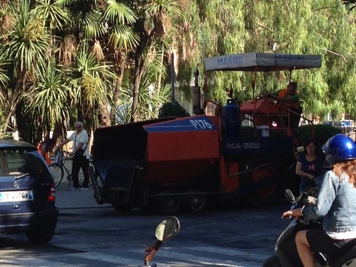 Albenga: viabilità in tilt per i lavori di rifacimento del manto stradale