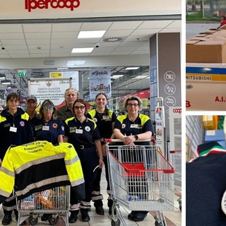 Protezione Civile di Albenga, raccolta di oltre 1,2 tonnellate di prodotti alimentari da donare (FOTO)