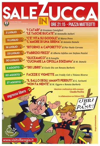 Al via a Riva Ligure la IV° edizione della rassegna letteraria 'Sale in Zucca'