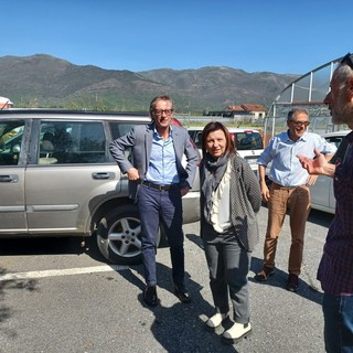 Albenga, adeguamento confluenza di rio Fasceo e Carendetta con Carenda: sopralluogo del sindaco Tomatis e del vice Passino Albenga, adeguamento confluenza di rio Fasceo e Carendetta con Carenda: sopralluogo del sindaco Tomatis e del vice Passino