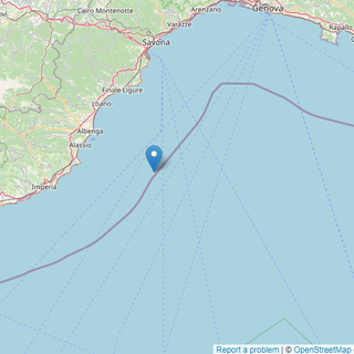 Scossa di terremoto nel mar Ligure, magnitudo 2.6 al largo di Savona