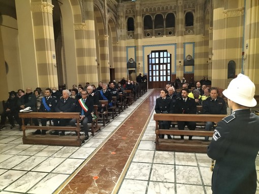 Albenga celebra San Sebastiano: la messa con le forze di Polizia locale al Sacro Cuore