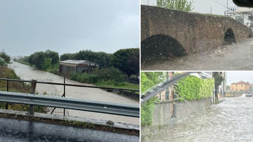 Albenga, allagamenti diffusi: chiuse diverse strade al traffico Albenga, allagamenti diffusi: chiuse diverse strade al traffico