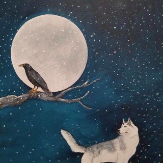 Luna del Lupo, vista dal pittore braidese Franco Gotta