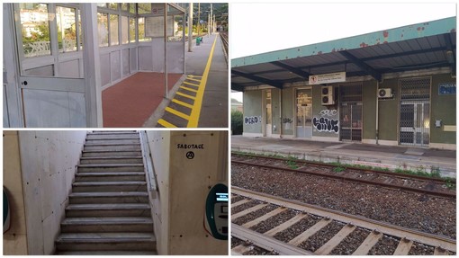 Spotorno-Noli ormai stazione fantasma: "Senza servizi, sembra scenario da film di Sergio Leone" (FOTO) Spotorno-Noli ormai stazione fantasma: "Senza servizi, sembra scenario da film di Sergio Leone" (FOTO)
