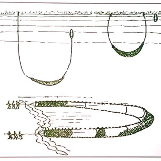 Dimostrazione di pesca alla sciabica a Finalmarina
