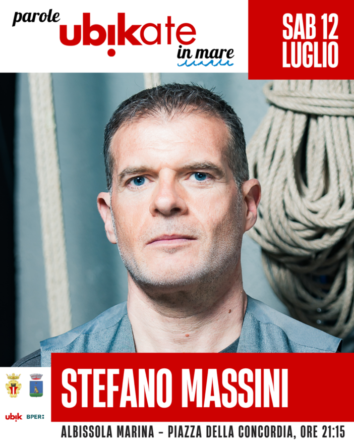 Parole Ubikate in mare, ad Albissola lo spettacolo di Stefano Massini, autore teatrale di fama internazionale Parole Ubikate in mare, ad Albissola lo spettacolo di Stefano Massini, autore teatrale di fama internazionale