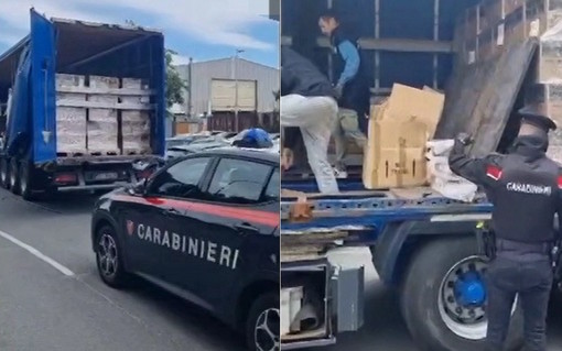 170 chili di hashish nel doppio fondo del rimorchio: arrestato camionista croato a Savona (VIDEO)