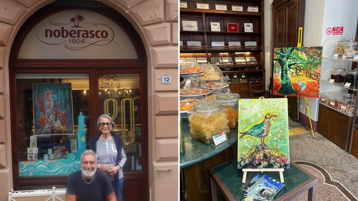Albenga, le opere di Sergio Giusto in mostra al Noberasco 1908 per i 20 anni del negozio