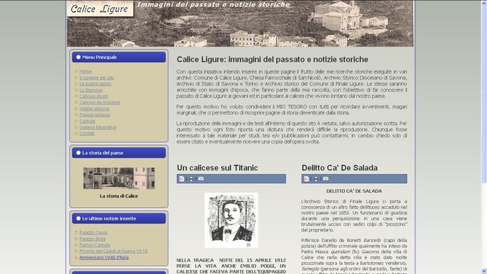 Calice Ligure, presentazione sito web e illustrazione sistema bibliotecario finalese