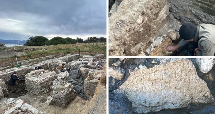 Savona, scoperta un’epigrafe romana nell’area dell’antica cattedrale sul Priamar