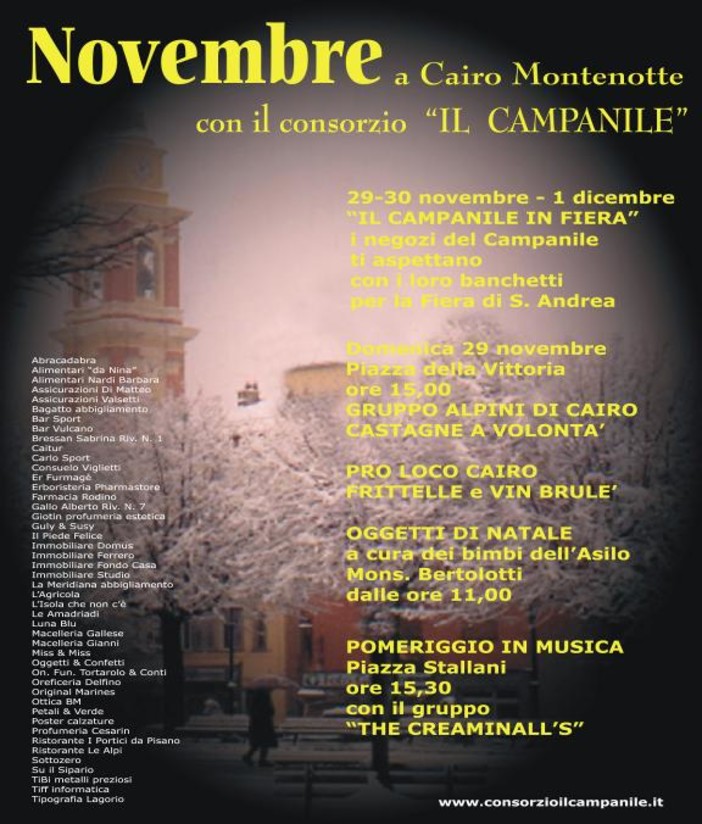 Cairo: oggi la tradizionale Fiera di Sant'Andrea Cairo: oggi la tradizionale Fiera di Sant'Andrea