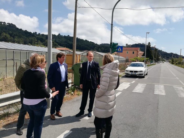 Andora, sicurezza in via Piangrande: sopralluogo congiunto di Comune e Provincia