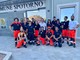 Tutti i soccorritori spotornesi che hanno partecipato alle ricerche (nella foto senza carabinieri, impegnati in quel momento a espletare le procedure del caso)