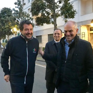 Il leader leghista nella sua ultima visita ad Albenga Il leader leghista nella sua ultima visita ad Albenga
