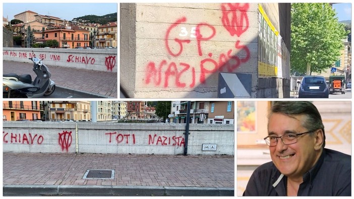 Vandali imbrattano Varazze: scritte contro Toti, i vaccini e il Green Pass (FOTO)