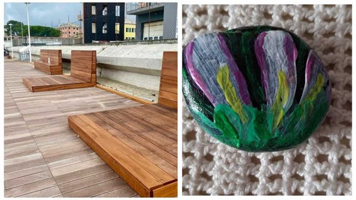 Savona, sulla passeggiata spunta un sasso dipinto per diffondere  il messaggio della gentilezza