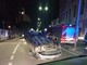 Savona, auto si cappotta in via Nizza: due anziani feriti